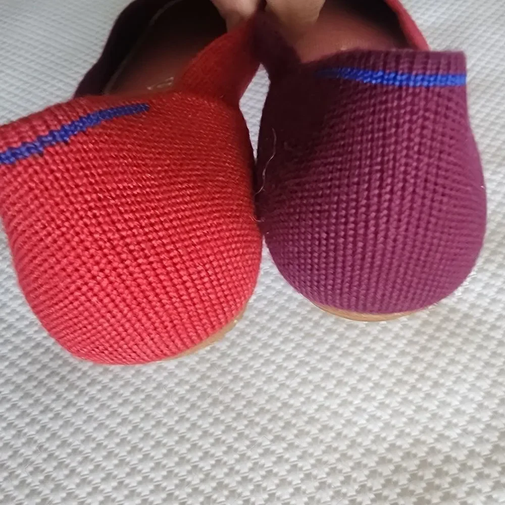 Rothy's Marta Ferri Red and Purple Flats